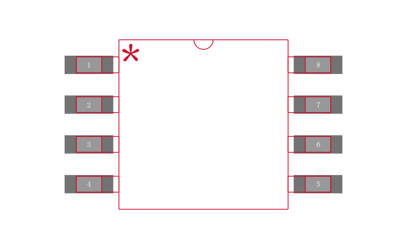 SST26VF016-80-5I-S2AE-T封装焊盘图