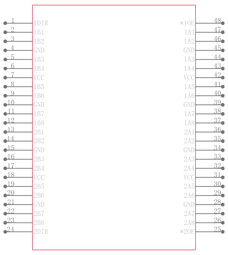 SN74ABT16245ADL引脚图