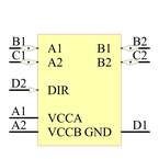 SN74LVC2T45YZPR引脚图