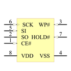 SST25VF010A-33-4C-SAE-T引脚图
