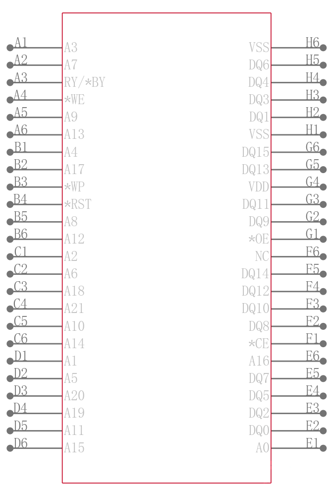 SST38VF6401-90-5C-B3KE引脚图