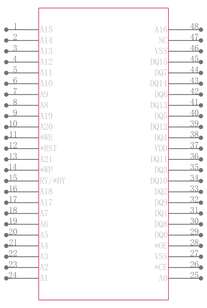 SST38VF6401BT-70I/TV引脚图