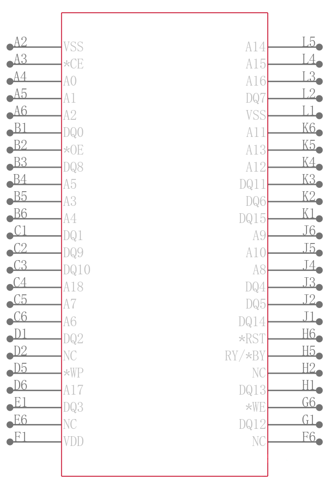 SST39LF801C-55-4C-MAQE-T引脚图