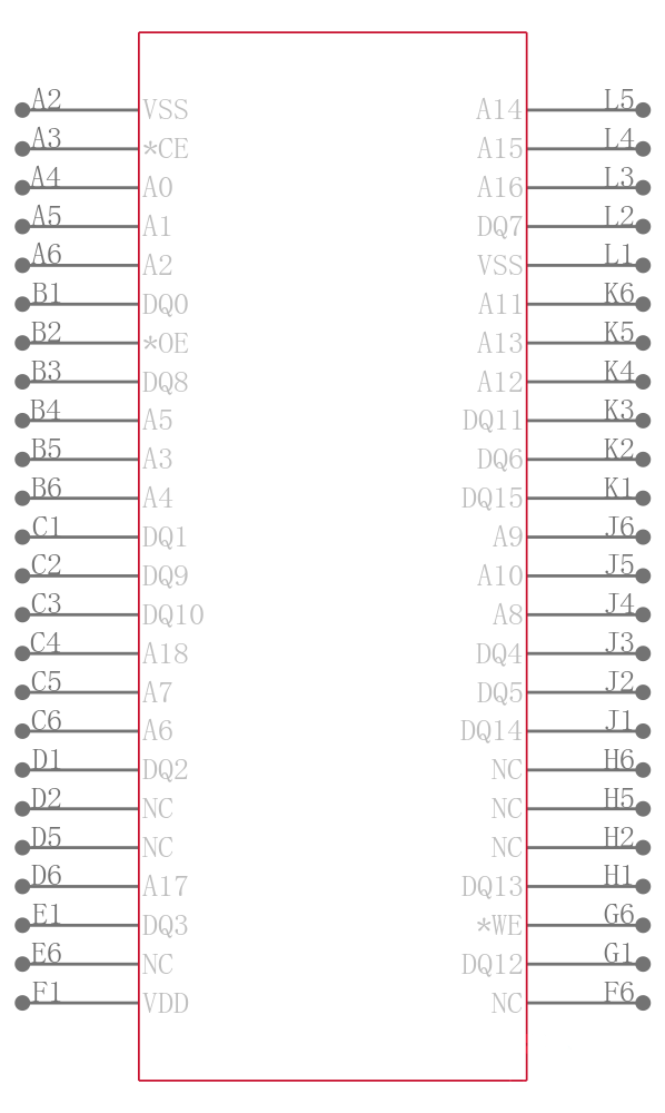 SST39VF800A-70-4I-MAQE-T引脚图