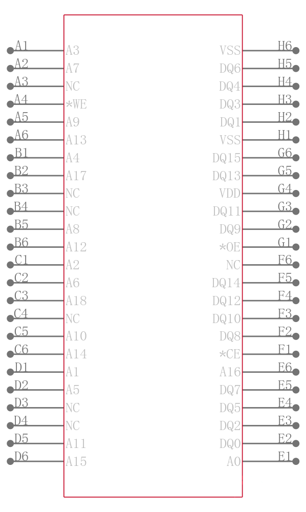 SST39WF800B-70-4I-B3KE-T引脚图