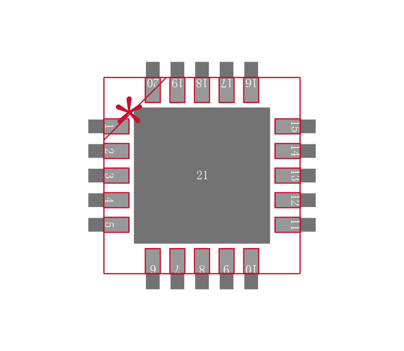 SI4463-C2A-GMR封装焊盘图