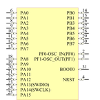 STM32F030K6T6引脚图