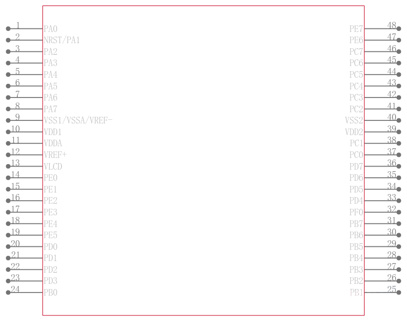 STM8L052C6T6引脚图
