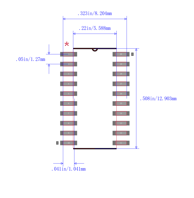 SN74AHC245NSR封装图