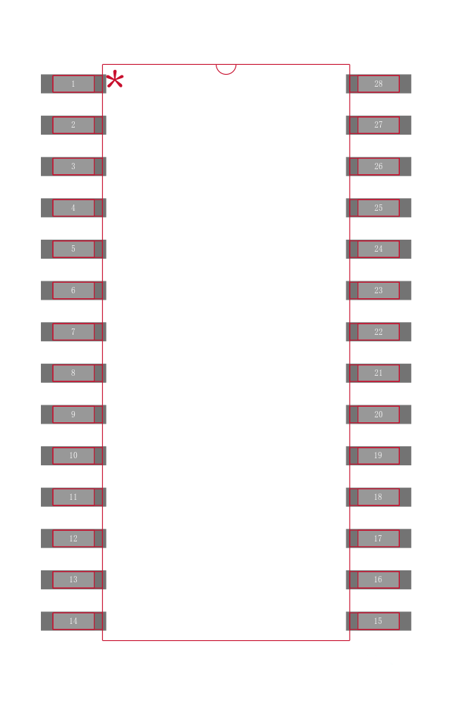 ST62T25CM6封装焊盘图