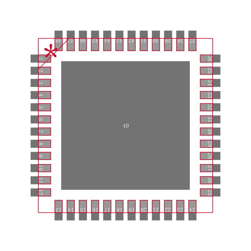 STM32F103C6U6A封装焊盘图