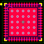 STM32L152C8U6封装焊盘图