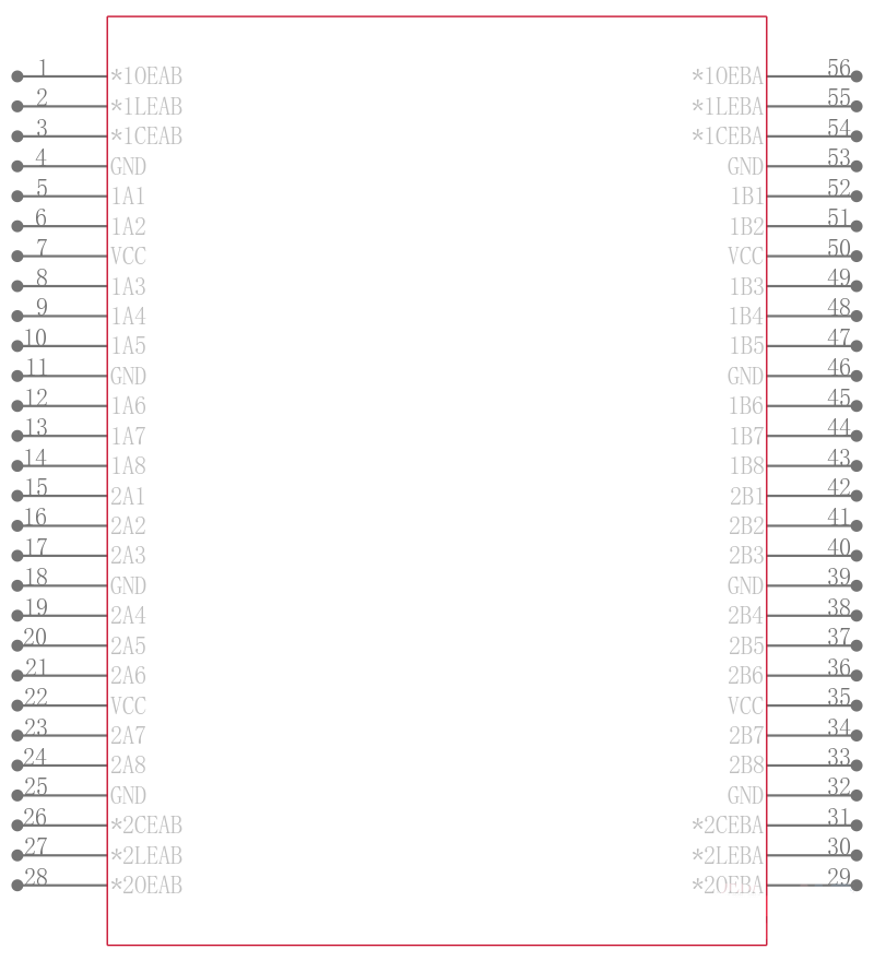 SN74LVCH16543ADGGR引脚图