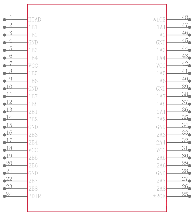 SN74LVTH16245ADLR引脚图