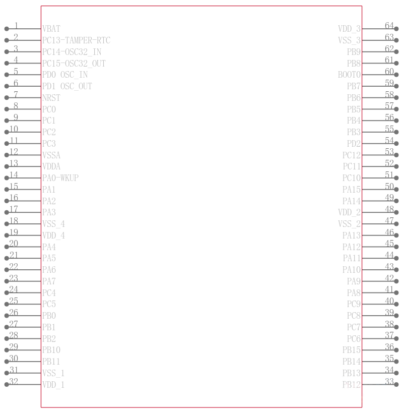 STM32F103R6T7A引脚图