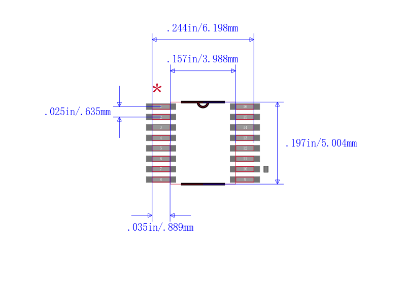 SN74CB3Q3251DBQR封装图