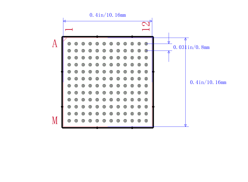 STM32F103ZDH6封装图