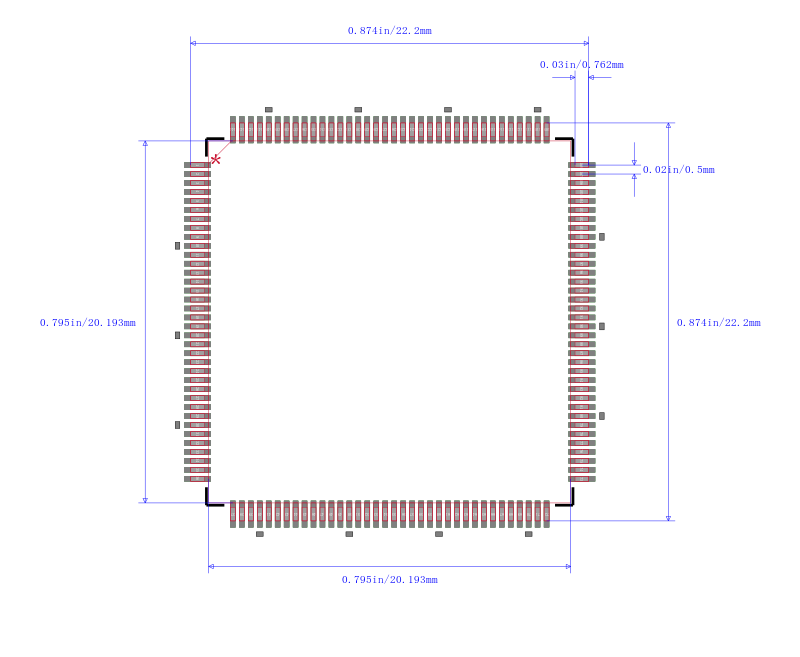 STM32F103ZET7封装图