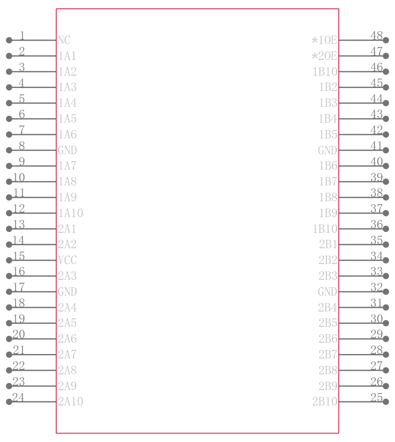 SN74CBT16210CDGGR引脚图