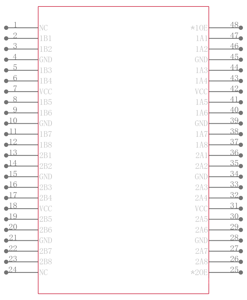 SN74CBT16245CDGGR引脚图