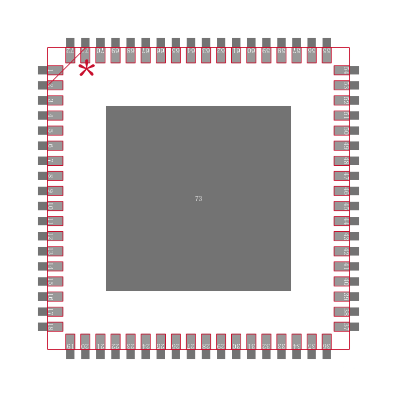 SI53019-A01AGM封装焊盘图