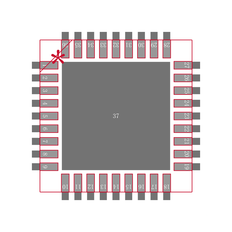 SI5319C-C-GM封装焊盘图