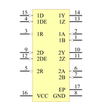 SN65C1168ERGYR引脚图