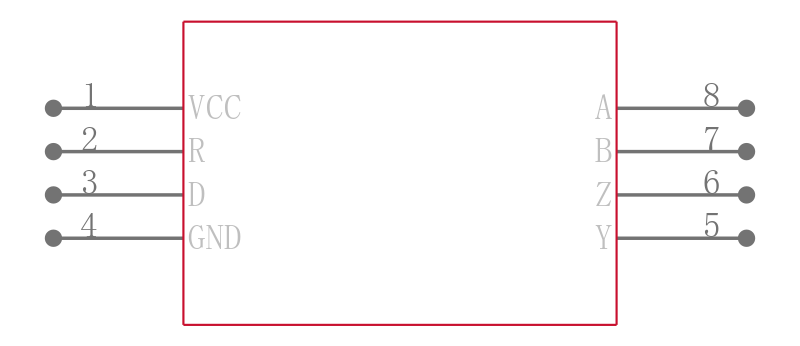 SN65HVD1474DGKR引脚图