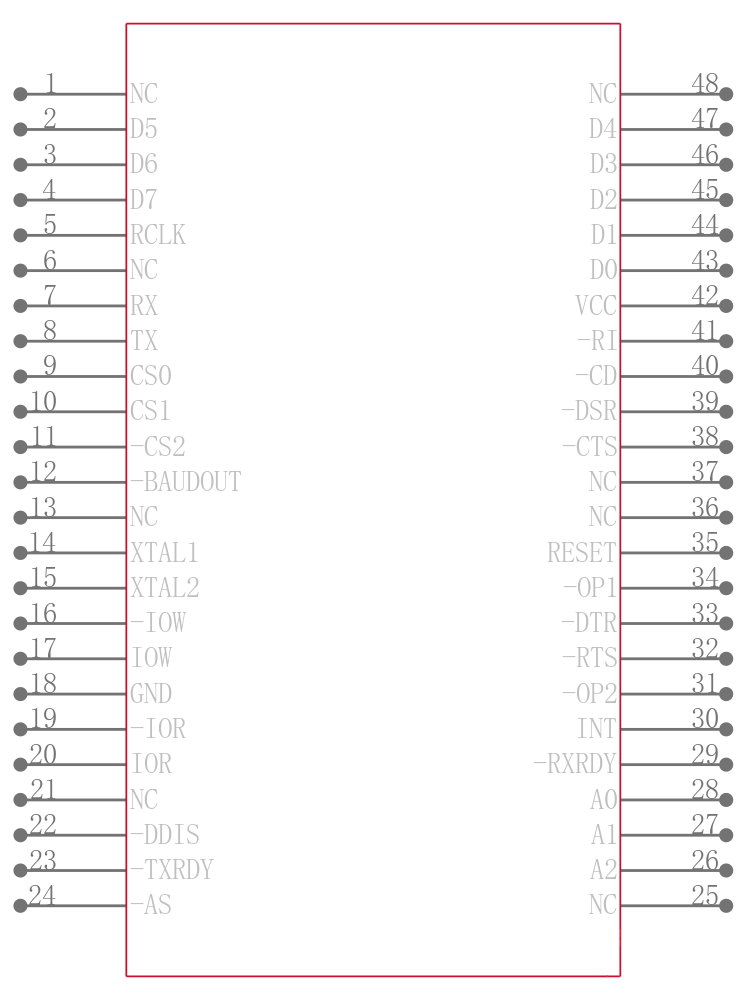 ST16C580CQ48TR-F引脚图