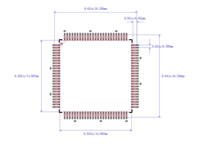 ATSAM4CMS16CC-AU封装图