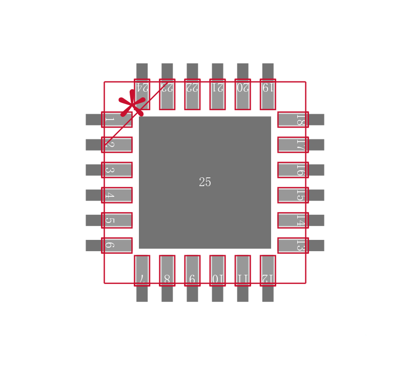 ADGS5414BCPZ封装焊盘图