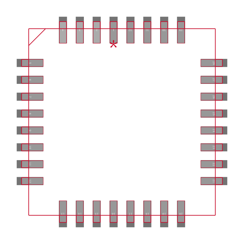 AT28HC256-90JU-600封装焊盘图