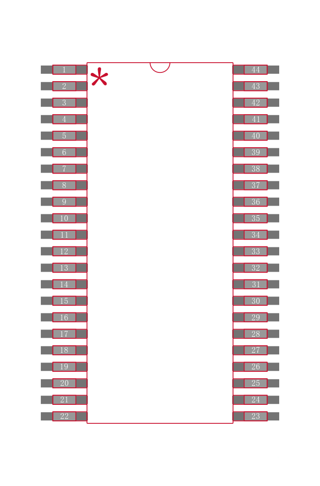 ATMEGA16HVB-8X3封装焊盘图