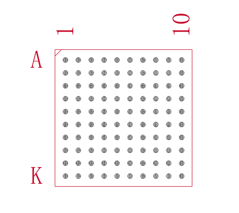 ATSAM4S8CA-CFNR封装焊盘图