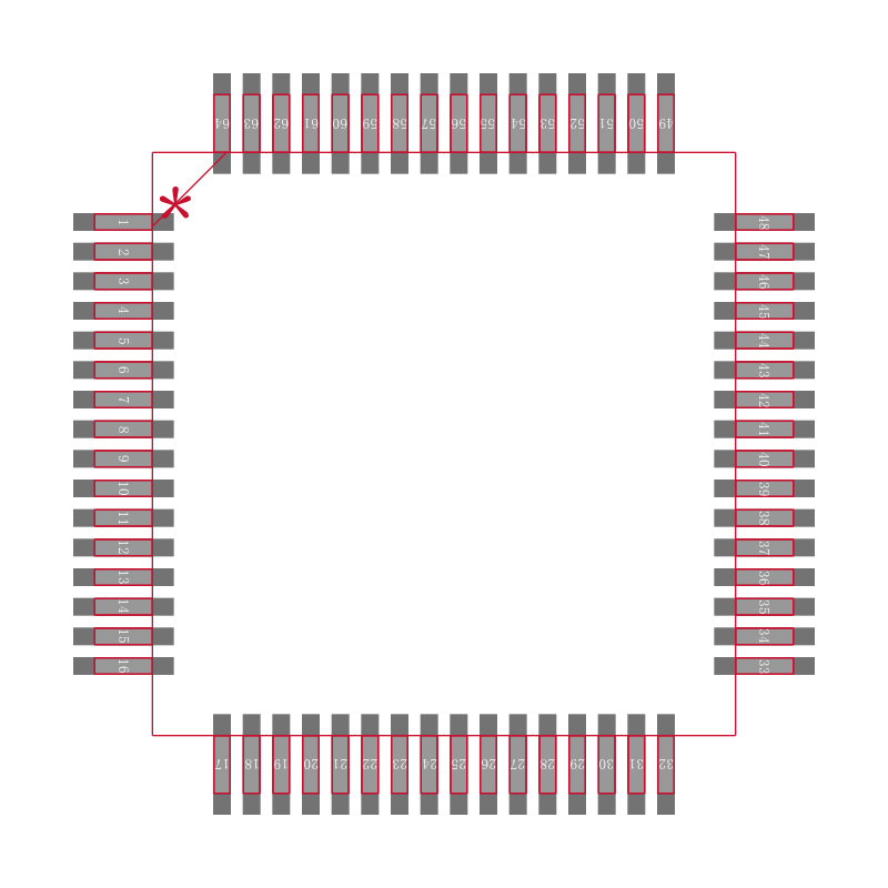ATSAME70J19A-ANT封装焊盘图