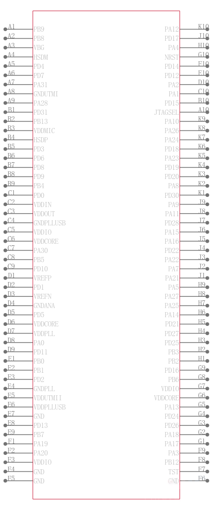 ATSAMS70N21A-CN引脚图