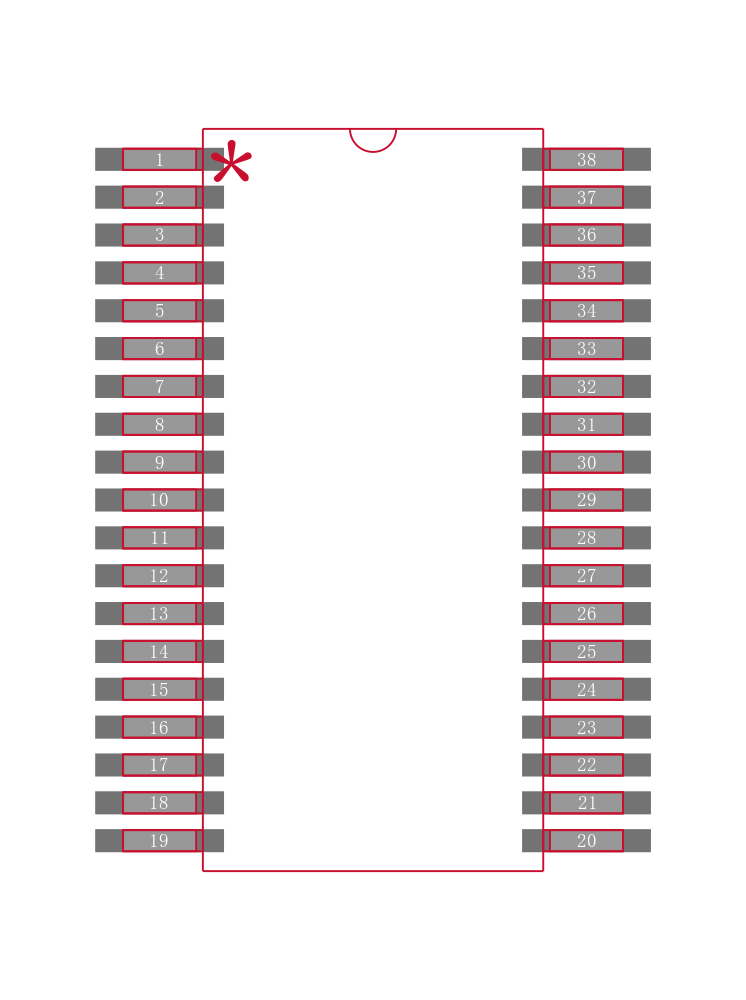 SN75LVDS388ADBTR封装焊盘图
