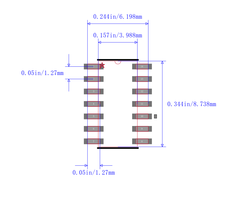 SN74HCT04DR封装图