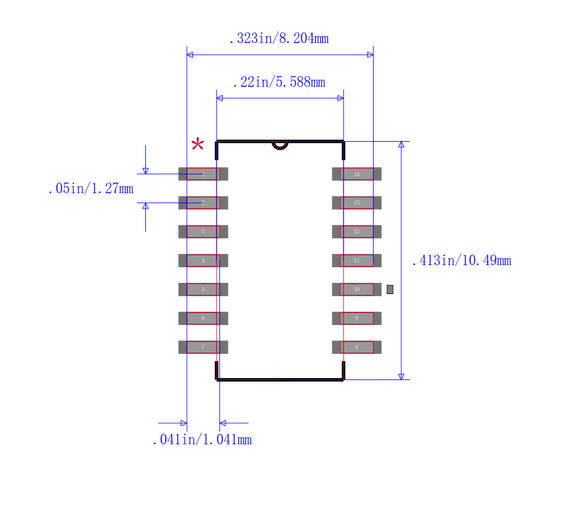 SN74HCT04NSR封装图