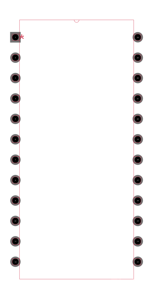 SN74154N封装焊盘图