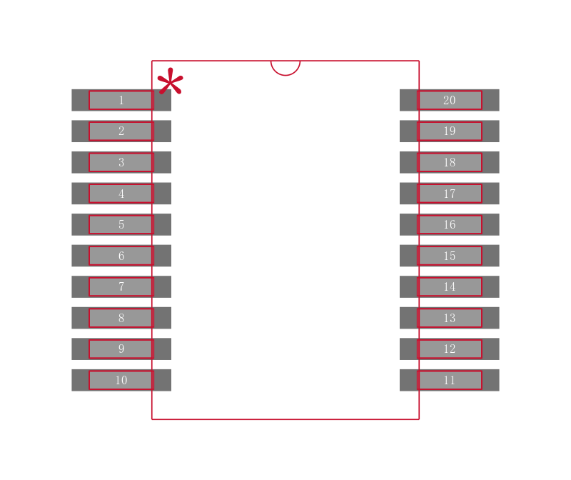 SN74CBT3345DBRG4封装焊盘图