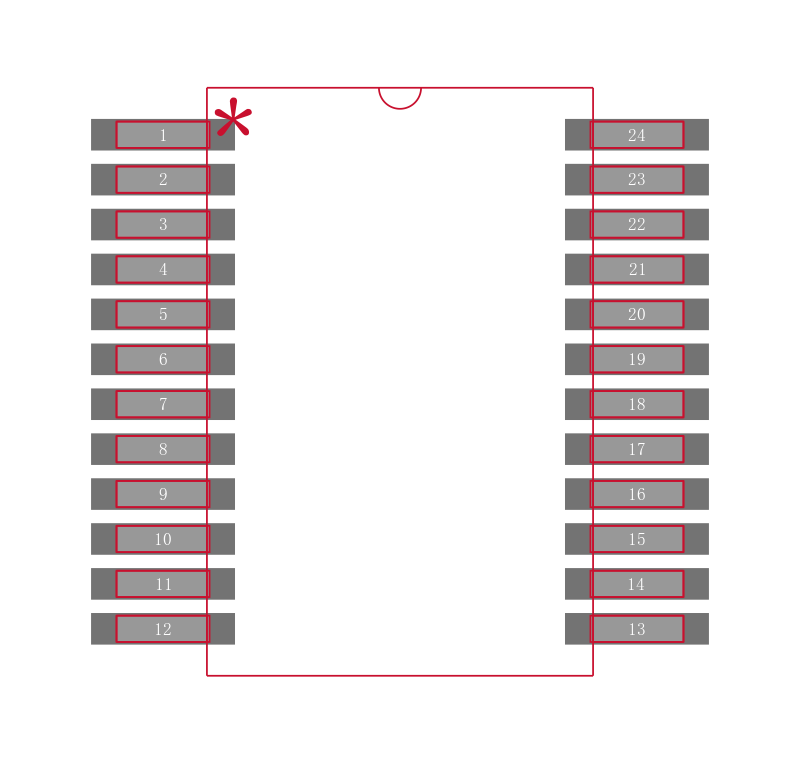 SN74CBTS3384DBRG4封装焊盘图