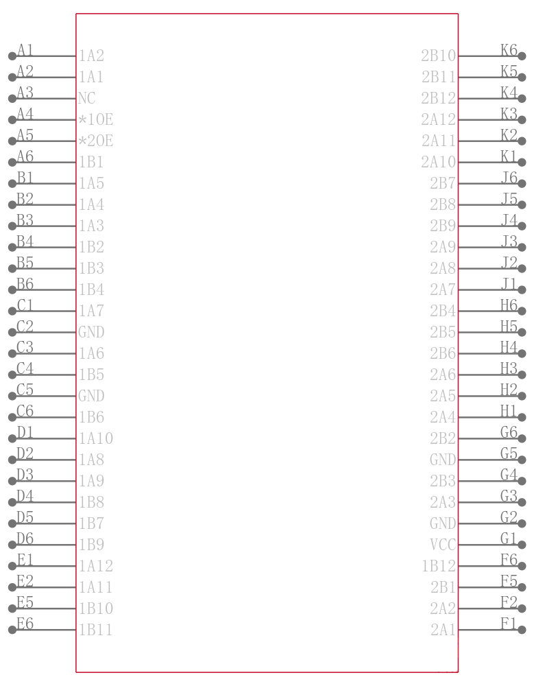 SN74CBT16211AGQLR引脚图