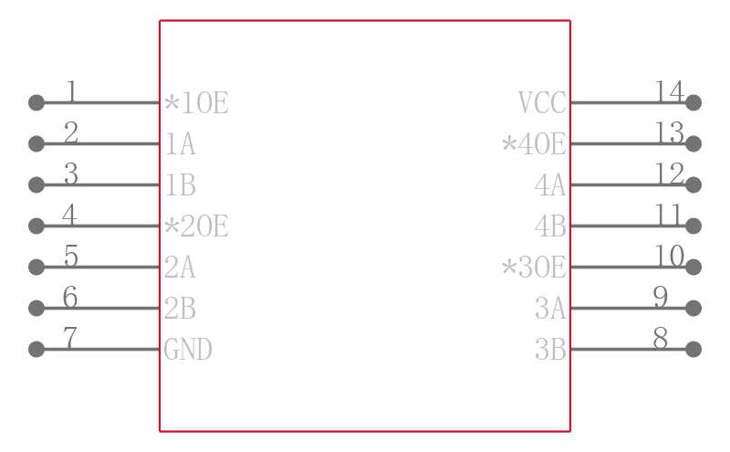 SN74CBTLV3125NSRE4引脚图