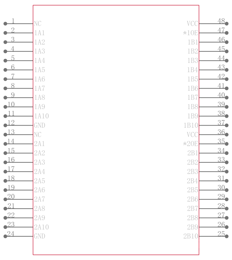 SN74CBTR16861DGGR引脚图