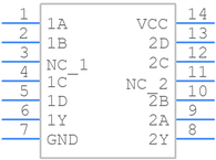 SN74HC21DR引脚图
