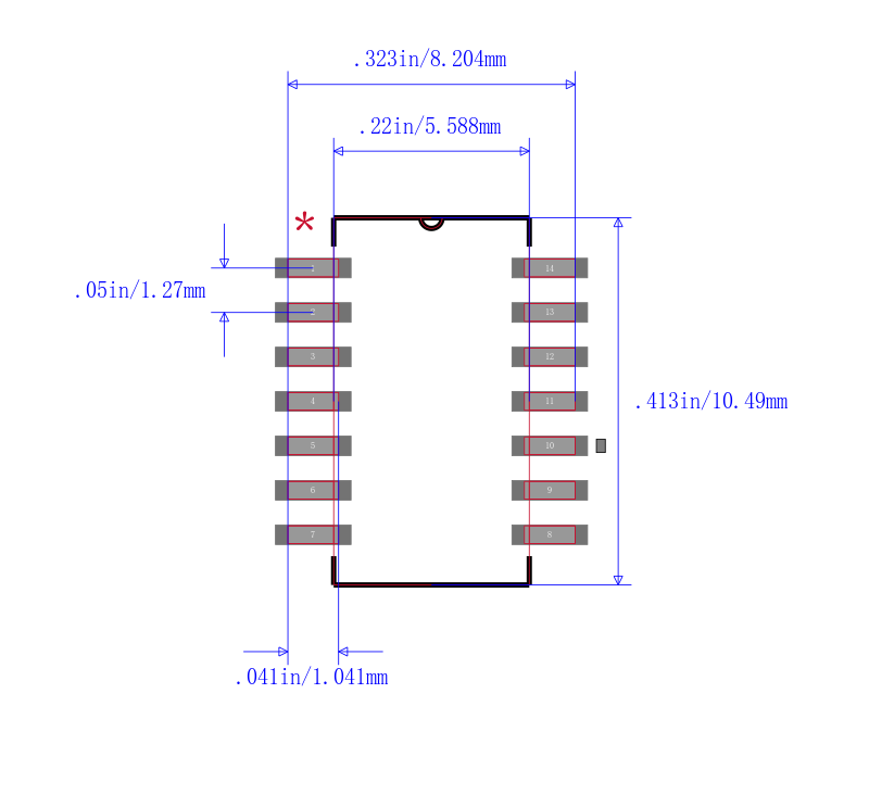 SN74HC126NSR封装图