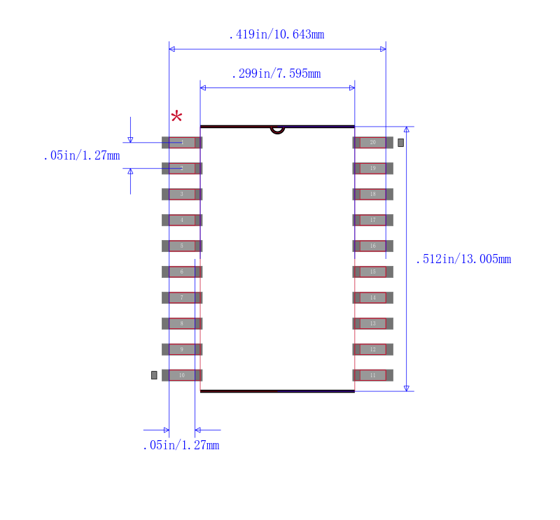 SN74HCT540DW封装图