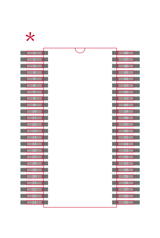 SN74ALVCH16244DGVR封装焊盘图