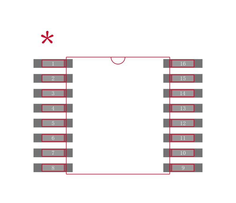 SN74LV594APW封装焊盘图